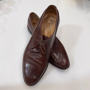 Johnston & Murphy 'Cellini' Men's Size 11.5M Brown Leather Wing Tip Shoes